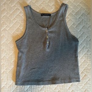 Brandy Melville Striped Henley Tank Top